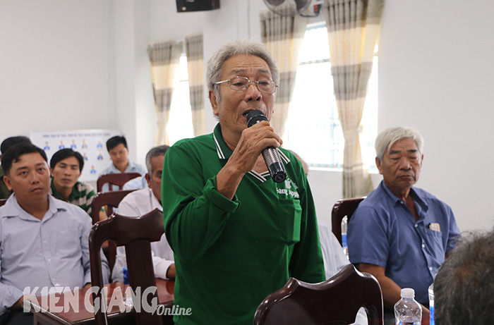 Đại biểu Quốc hội tiếp xúc cử tri huyện An Minh 