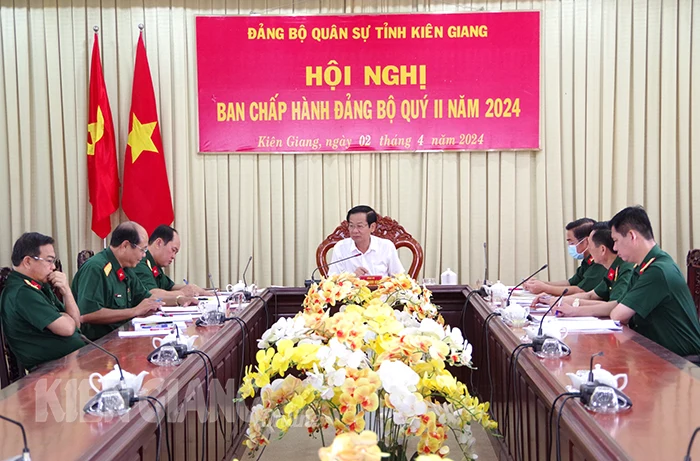 Bí thư Tỉnh ủy Kiên Giang Đỗ Thanh Bình chủ trì hội nghị Đảng ủy Quân sự tỉnh