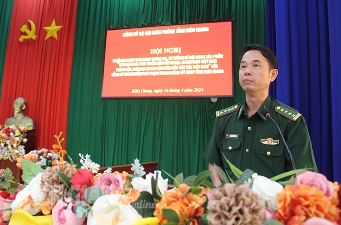 Đảng ủy Bộ đội Biên phòng Kiên Giang sinh hoạt tác phẩm của Tổng Bí thư Nguyễn Phú Trọng