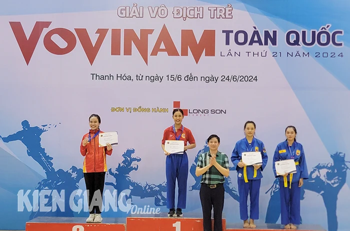 Vận động viên Kiên Giang đoạt huy chương vàng giải vô địch trẻ Vovinam toàn quốc 