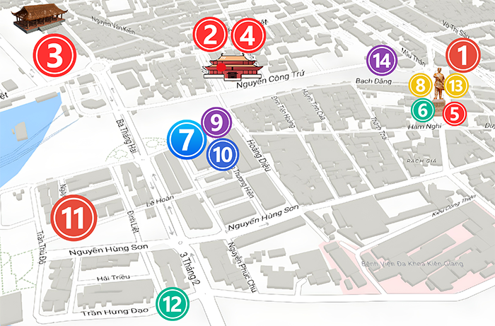 [Infographics] Các địa điểm hoạt động chính của lễ hội Nguyễn Trung Trực